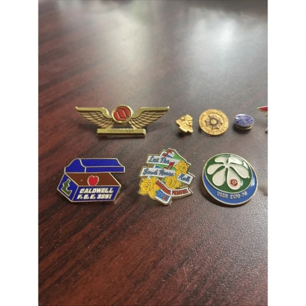 Lot Of 10‎ Random Mixed Lapel Hat Pins B1
